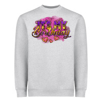 Heather Grey it's my birthday Heavyweight Sweatshirt - AdoDesignShop