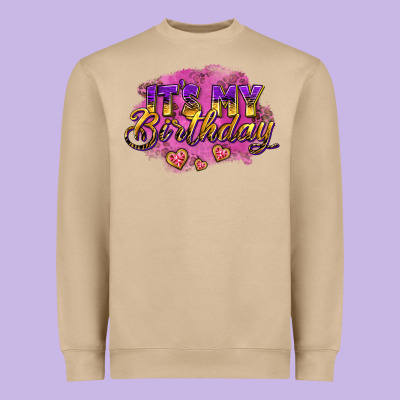 It's My Birthday Heavyweight Sweatshirt Designed By Adodesignshop