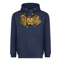 Navy thankful pumpkins Heavyweight Hoodie - MaliasSmallBusiness