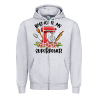 Heather Grey baking is my superpower malia Zipper Hoodie - MaliasSmallBusiness