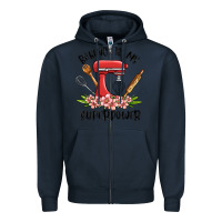 Navy baking is my superpower malia Zipper Hoodie - MaliasSmallBusiness