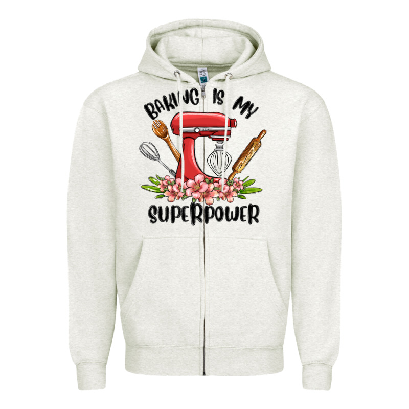 Baking Is My Superpower Malia Zipper Hoodie by MaliasSmallBusiness | Teevron