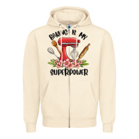 Sandshell baking is my superpower malia Zipper Hoodie - MaliasSmallBusiness