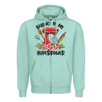 Seafoam baking is my superpower malia Zipper Hoodie - MaliasSmallBusiness