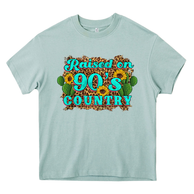 Raised 90's Country Cactus Sunflower's Heavy Core Tee by Artiststas | Teevron