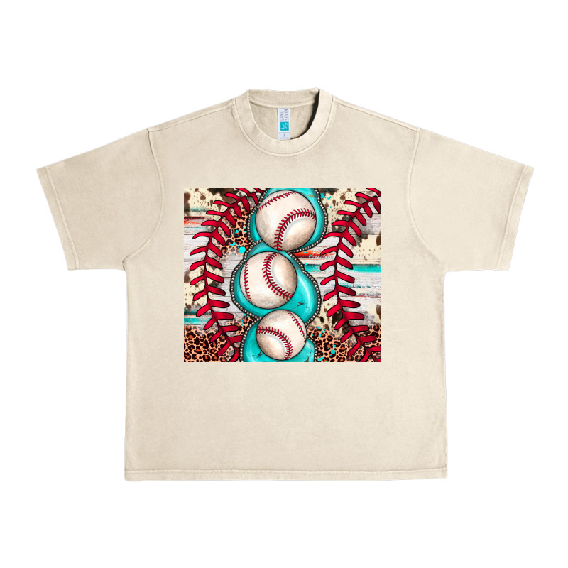 Baseball Leopard Cowhide Turquoise Urban Heavy Tee by JahusDesignShop | Teevron