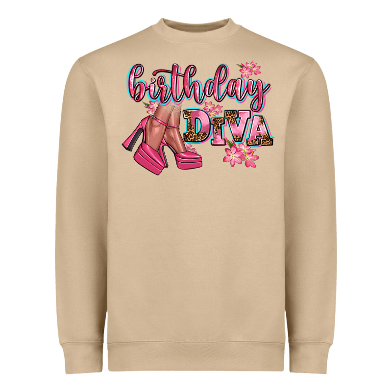 Birthday Diva Heavyweight Sweatshirt by AdoDesignShop | Teevron