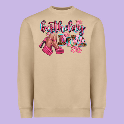 Birthday Diva Heavyweight Sweatshirt Designed By Adodesignshop