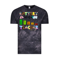 Cloud Black battery life of a teacher Vintage Tee - AdoDesignShop