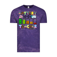 Cloud Purple battery life of a teacher Vintage Tee - AdoDesignShop