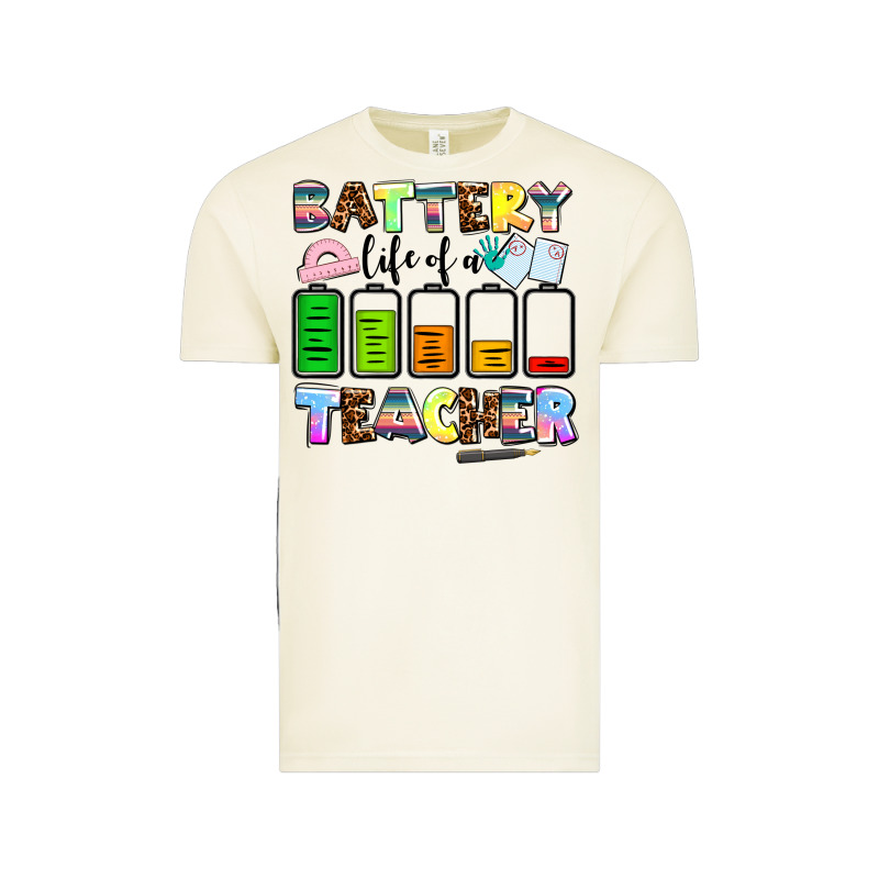 Battery Life Of A Teacher Vintage Tee by AdoDesignShop | Teevron
