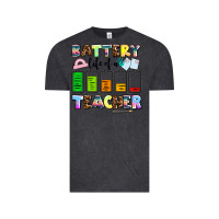Vintage Black battery life of a teacher Vintage Tee - AdoDesignShop
