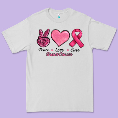 Premium Tee Peace Love Cure Cancer