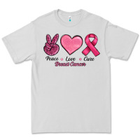 Dove Grey Peace Love Cure Cancer Premium Tee - RanaPortraitStore