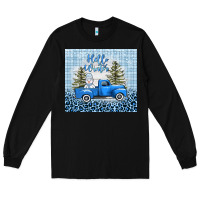 Black hello winter snowman truck Long Sleeve Tee - AdoDesignShop