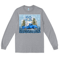Heather Grey hello winter snowman truck Long Sleeve Tee - AdoDesignShop