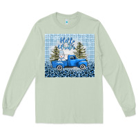 Matcha hello winter snowman truck Long Sleeve Tee - AdoDesignShop