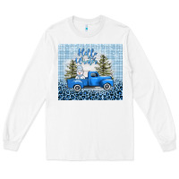 White hello winter snowman truck Long Sleeve Tee - AdoDesignShop