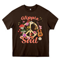 Chocolate Brown hippie soul Heavy Core Tee - MaliasSmallBusiness
