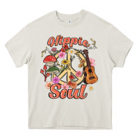 Cream hippie soul Heavy Core Tee - MaliasSmallBusiness