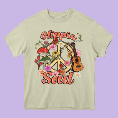 Hippie Soul Heavy Core Tee Designed By Maliassmallbusiness
