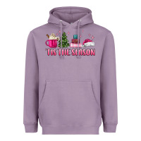Lavender tis the season pink christmas Heavyweight Hoodie - MaliasSmallBusiness