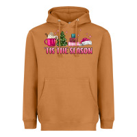 Tis The Season Pink Christmas Heavyweight Hoodie | Teevron