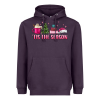 Plum tis the season pink christmas Heavyweight Hoodie - MaliasSmallBusiness