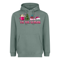 Sage tis the season pink christmas Heavyweight Hoodie - MaliasSmallBusiness