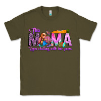 Army Green This Mama is chilling with her Classic Tee - CowhideDigitalArt