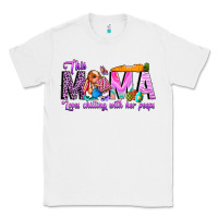 White This Mama is chilling with her Classic Tee - CowhideDigitalArt