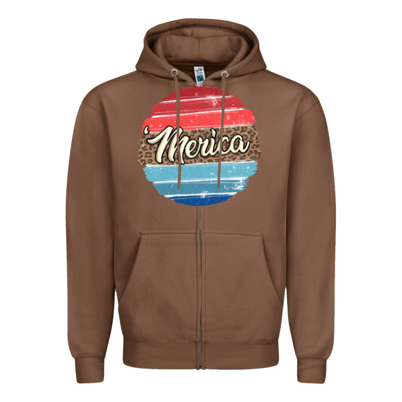 Leopard Merica Zipper Hoodie by MaliasSmallBusiness | Teevron
