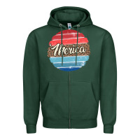 Sports Green leopard merica Zipper Hoodie - MaliasSmallBusiness
