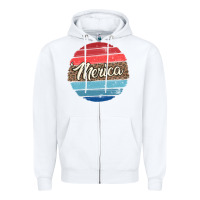 White leopard merica Zipper Hoodie - MaliasSmallBusiness