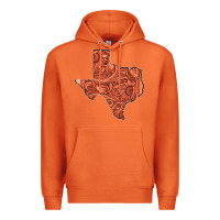 Carrot Texas Map Western Tooled Leather Pattern Premium Hoodie - Bettercallsaul