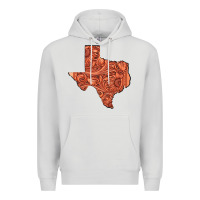 Dove Grey Texas Map Western Tooled Leather Pattern Premium Hoodie - Bettercallsaul