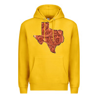 Lemon Texas Map Western Tooled Leather Pattern Premium Hoodie - Bettercallsaul