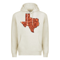 Oatmeal Heather Texas Map Western Tooled Leather Pattern Premium Hoodie - Bettercallsaul