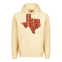 Pina Colada Texas Map Western Tooled Leather Pattern Premium Hoodie - Bettercallsaul