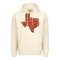 Sandshell Texas Map Western Tooled Leather Pattern Premium Hoodie - Bettercallsaul