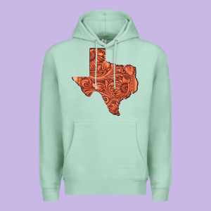 Texas Map Western Tooled Leather Pattern Premium Hoodie Designed By Bettercallsaul