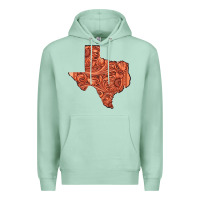 Seafoam Texas Map Western Tooled Leather Pattern Premium Hoodie - Bettercallsaul