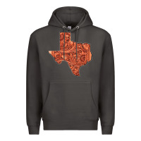 Smoke Texas Map Western Tooled Leather Pattern Premium Hoodie - Bettercallsaul