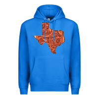 True Royal Texas Map Western Tooled Leather Pattern Premium Hoodie - Bettercallsaul