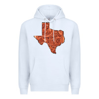 White Texas Map Western Tooled Leather Pattern Premium Hoodie - Bettercallsaul