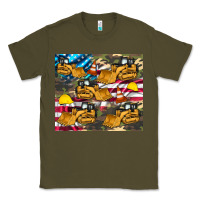 Bulldozer Camouflage American Flag Classic Tee | Teevron