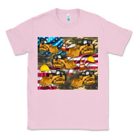 Bubblegum Pink bulldozer camouflage american flag Classic Tee - Artiststas