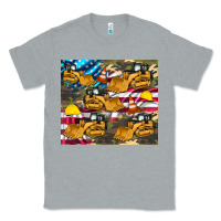 Heather Grey bulldozer camouflage american flag Classic Tee - Artiststas