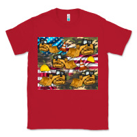 Red bulldozer camouflage american flag Classic Tee - Artiststas