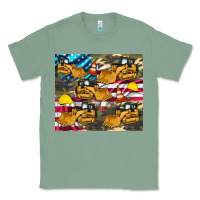 Sage bulldozer camouflage american flag Classic Tee - Artiststas